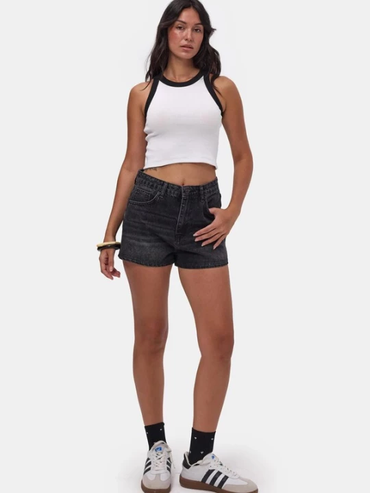 Foto van product IT'S BASIC Jeans 'MINI DENIM SHORT' black denim