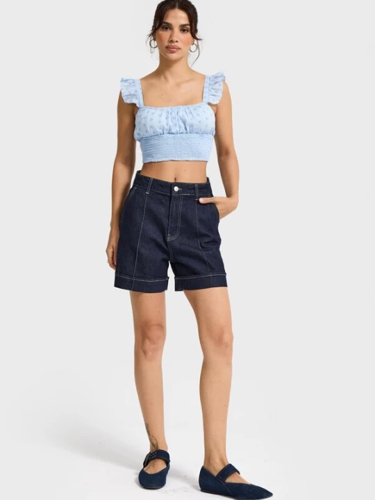 Foto van product IT'S BASIC Jeans 'Mini Denim Short' indigo