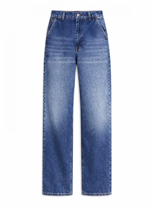Foto van product IT'S BASIC Jeans 'NORA Skater Mid Rise Jeans (Lenght 28)' royal blue / koningsblauw