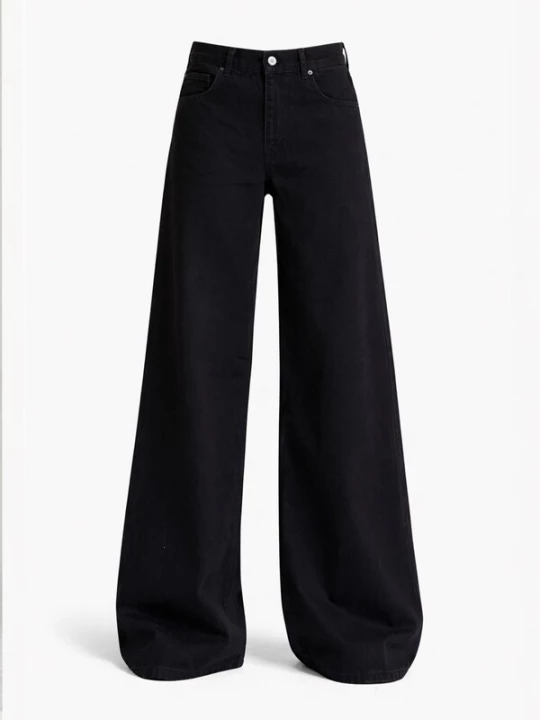 Foto van product IT'S BASIC Jeans 'PALAZZO MID RISE JEANS (Lenght 32)' black denim