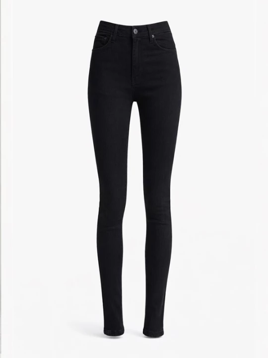 Foto van product IT'S BASIC Jeans 'Skinny High Rise Jeans (Lenght 26)' black denim