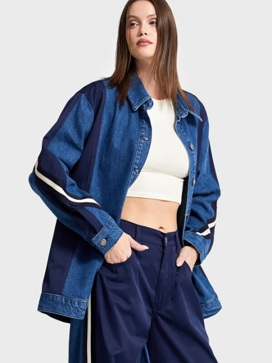 Foto van product IT'S BASIC Tussenjas 'Straight Denim Jacket' navy