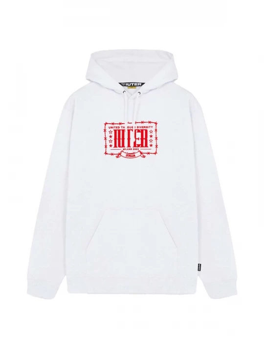 Foto van product IUTER Sweatshirt bloedrood / wit