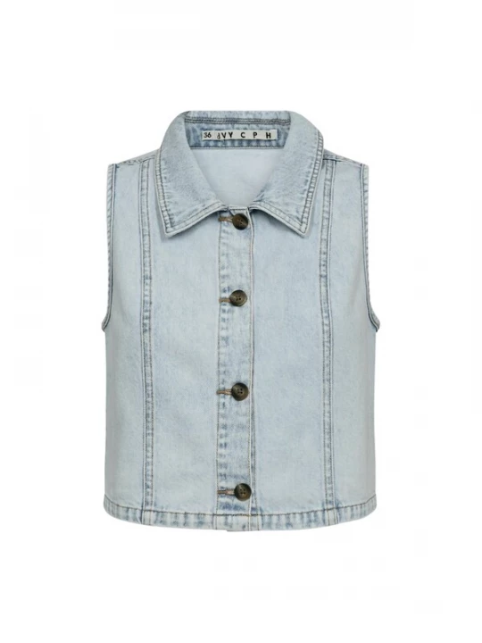 Foto van product Ivy Copenhagen Bodywarmer ' IVY-Karla ' blauw denim