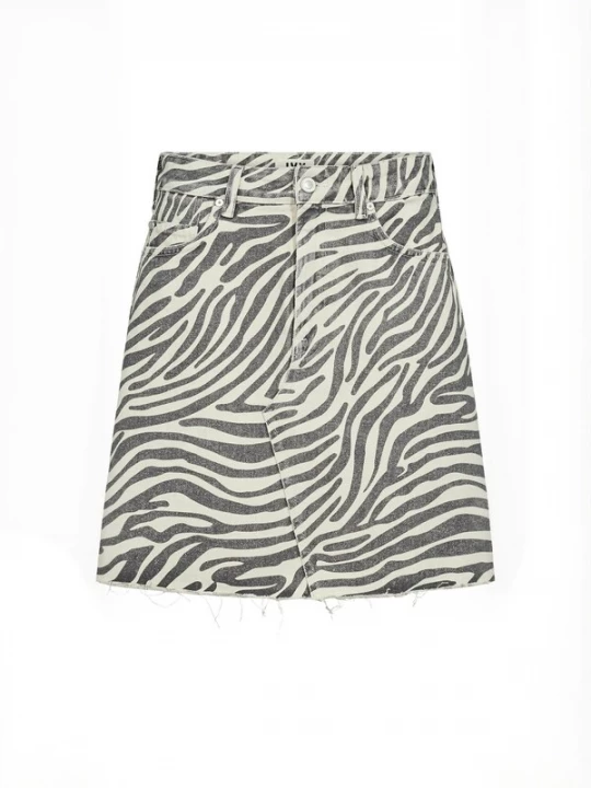 Foto van product Ivy Copenhagen Rok 'Angie' grijs / wit