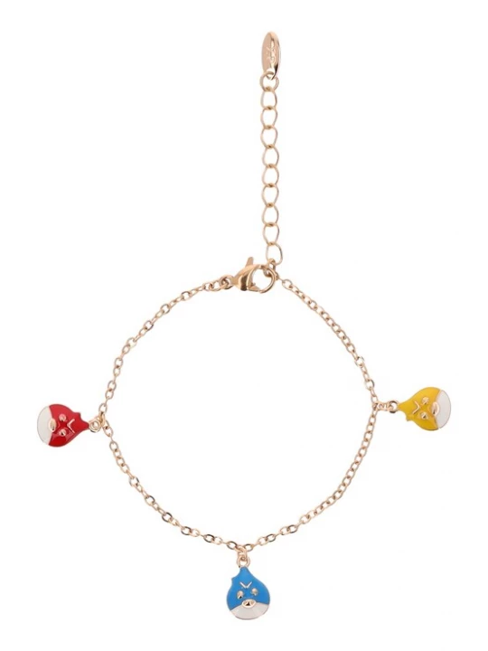 Foto van product IZIA Armband blauw / geel / goud / rood