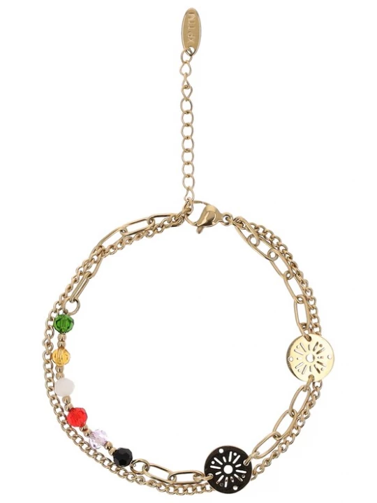 Foto van product IZIA Armband goud / gemengde kleuren