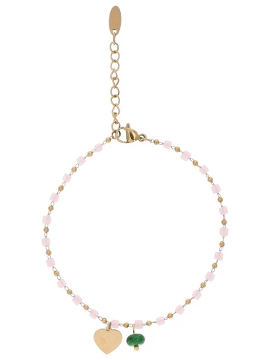 Foto van product IZIA Armband goud / groen / rosa