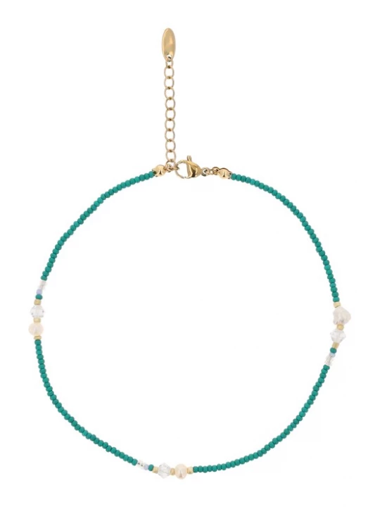 Foto van product IZIA Armband turquoise / goud
