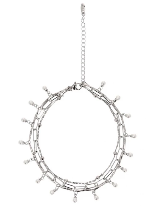 Foto van product IZIA Armband zilver / parelwit