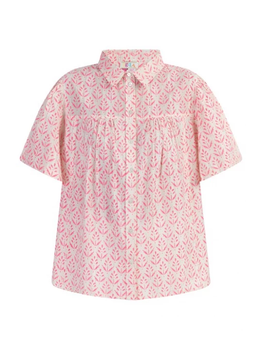 Foto van product IZIA Blouse rosa / neonroze / wit