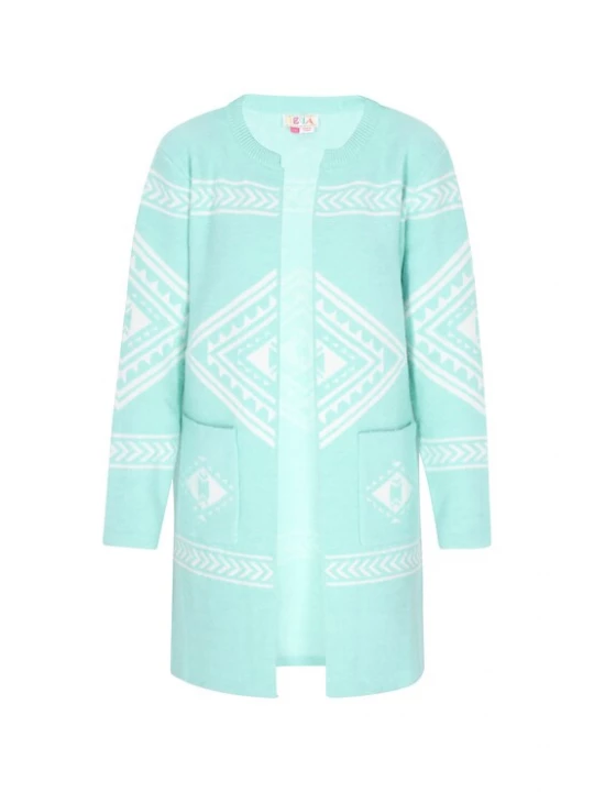 Foto van product IZIA Gebreid vest aqua / wit