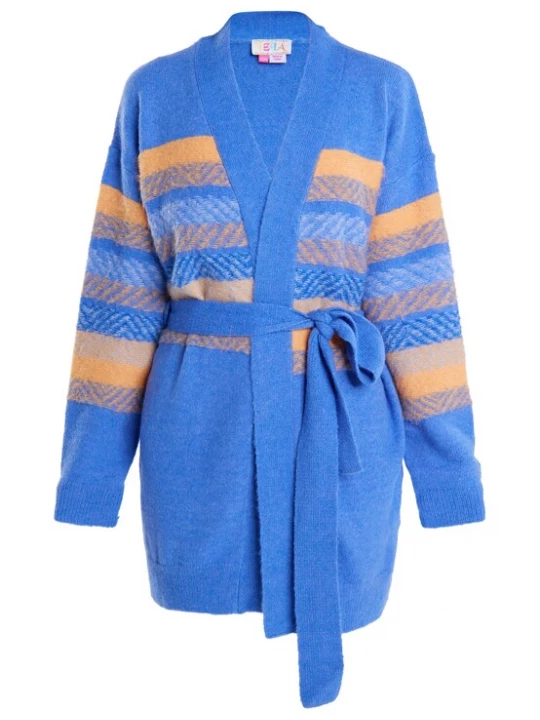 Foto van product IZIA Gebreid vest blauw / geel