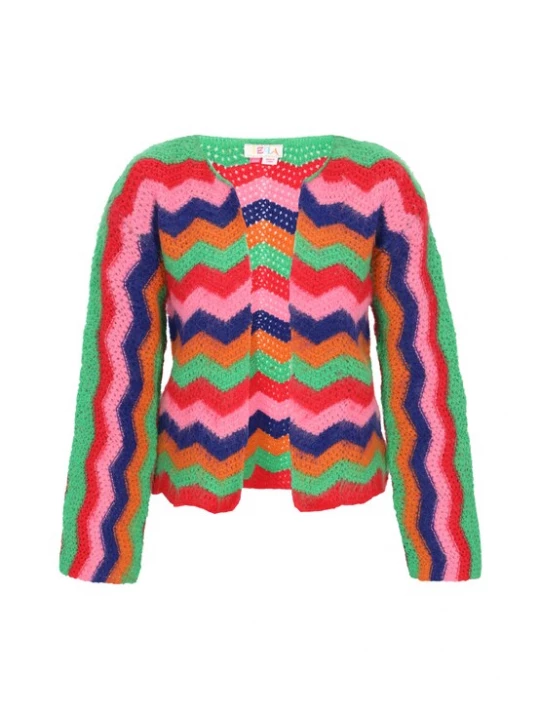 Foto van product IZIA Gebreid vest blauw / groen / pink / rood