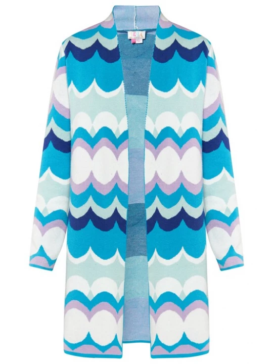 Foto van product IZIA Gebreid vest blauw / lichtblauw / lila / wit