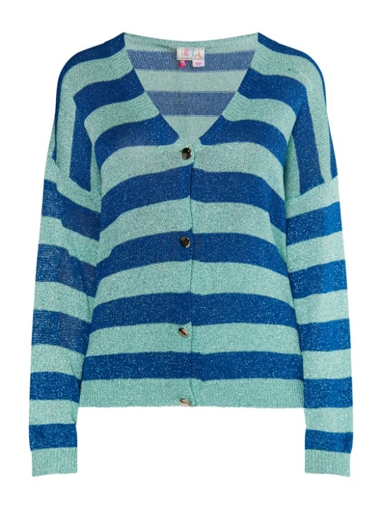 Foto van product IZIA Gebreid vest blauw / turquoise