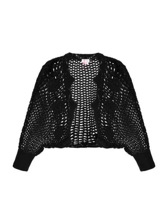 Foto van product IZIA Gebreid vest 'Boho' zwart
