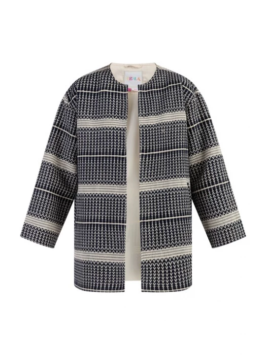Foto van product IZIA Gebreid vest crème / nachtblauw