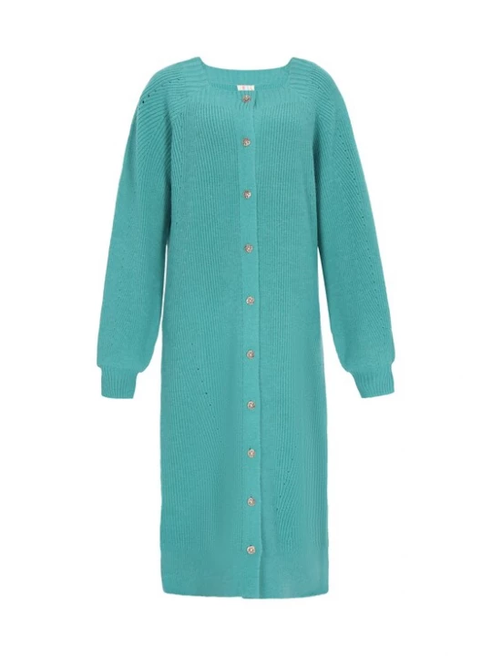 Foto van product IZIA Gebreid vest cyaan blauw
