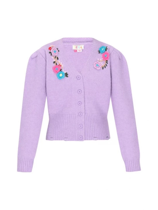 Foto van product IZIA Gebreid vest 'Fashion Look' azuur / lavendel / pink / rood