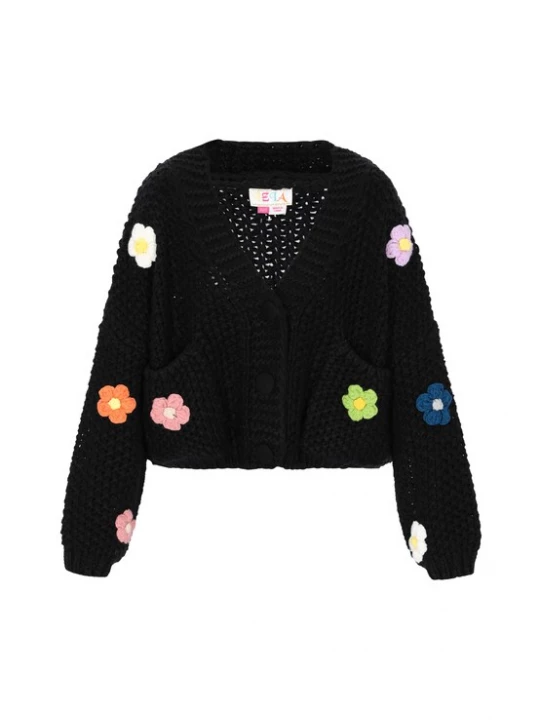Foto van product IZIA Gebreid vest 'Fashion Look' blauw / groen / rosa / zwart