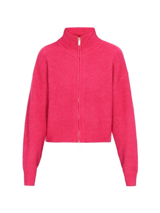 Foto van product IZIA Gebreid vest fuchsia