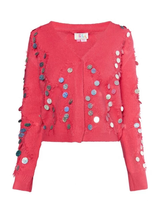 Foto van product IZIA Gebreid vest gemengde kleuren / pink