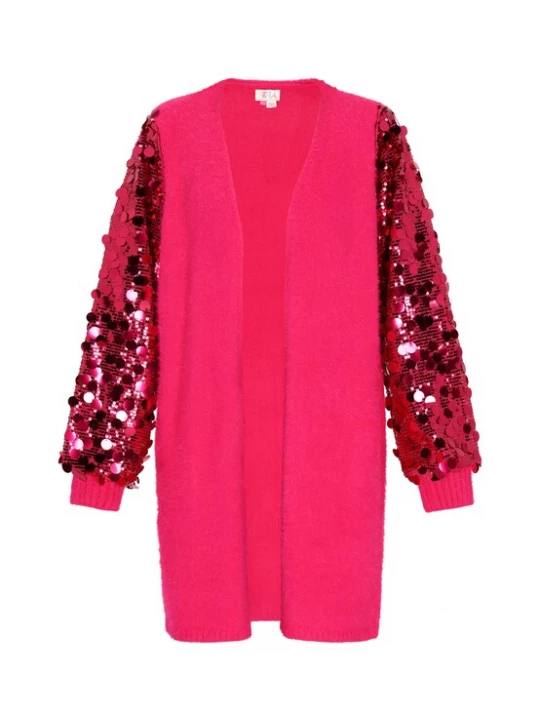 Foto van product IZIA Gebreid vest gemengde kleuren / pink