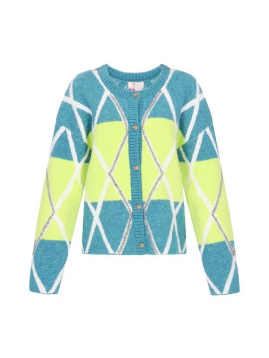 Foto van product IZIA Gebreid vest jade groen / lichtgroen