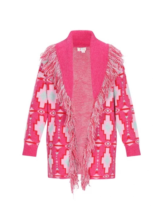 Foto van product IZIA Gebreid vest lichtblauw / pink / lichtroze