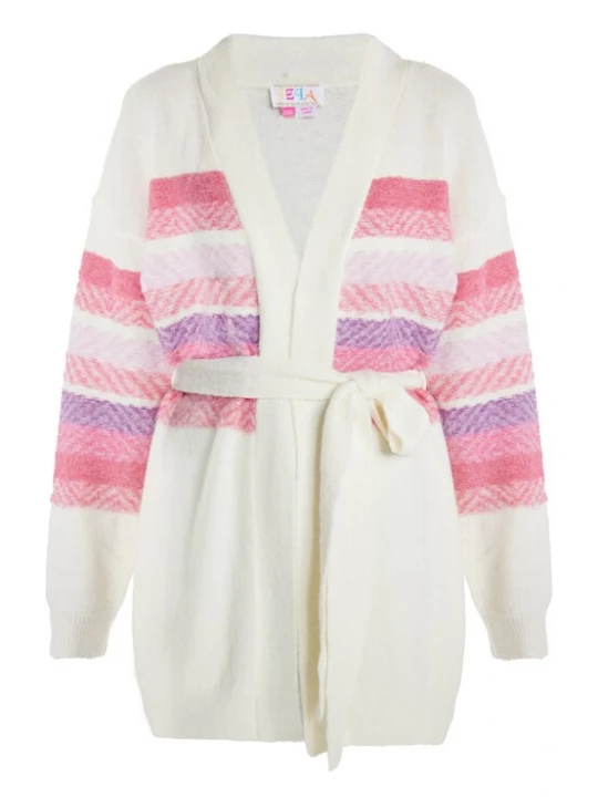 Foto van product IZIA Gebreid vest lichtlila / rosa / lichtroze / natuurwit