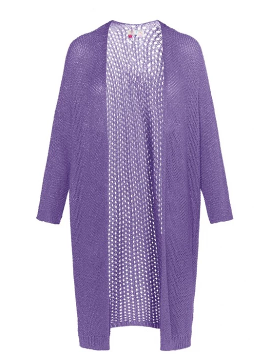Foto van product IZIA Gebreid vest lila / zilver