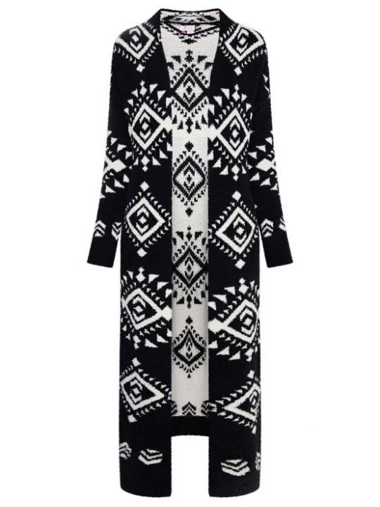 Foto van product IZIA Gebreid vest 'Lomasi' zwart / wit
