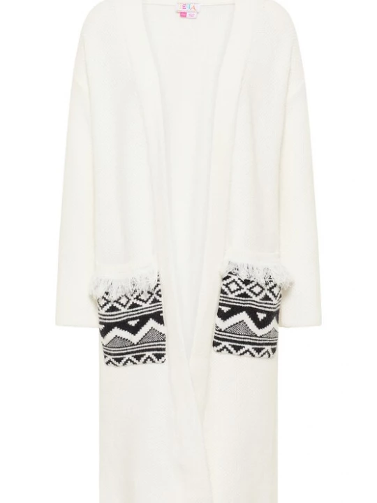 Foto van product IZIA Gebreid vest 'Lomasi' zwart / wolwit