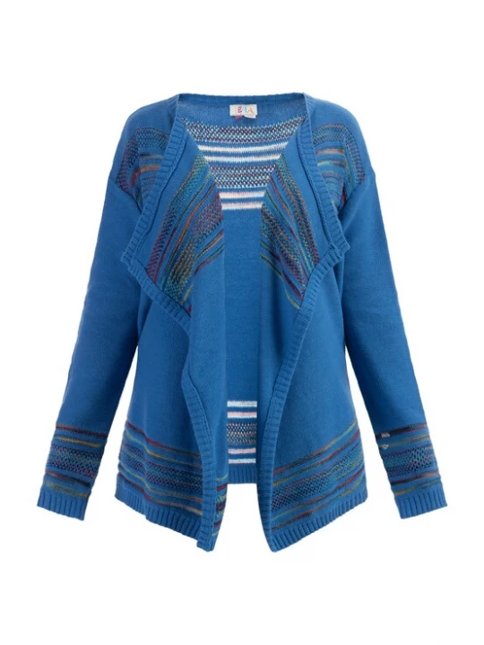 Foto van product IZIA Gebreid vest marine / geel / groen / rood