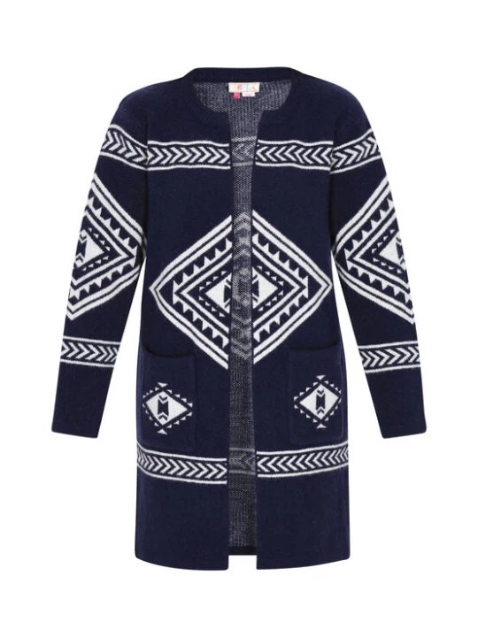 Foto van product IZIA Gebreid vest navy / wit
