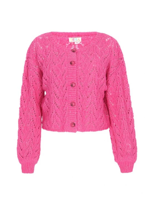 Foto van product IZIA Gebreid vest neonroze