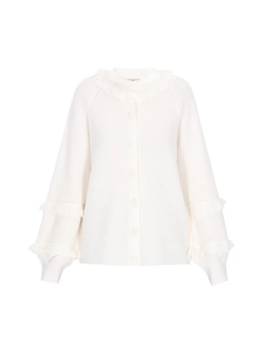 Foto van product IZIA Gebreid vest offwhite