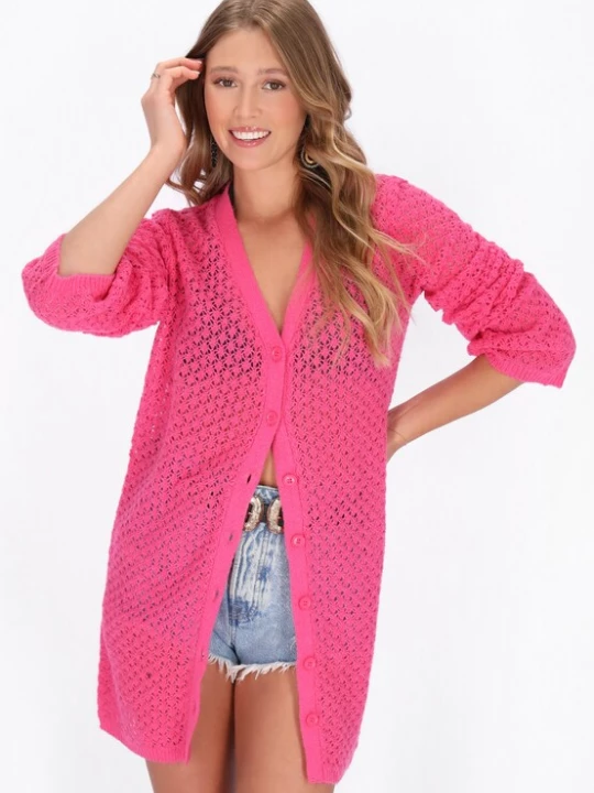 Foto van product IZIA Gebreid vest pink