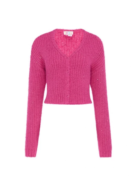 Foto van product IZIA Gebreid vest pink