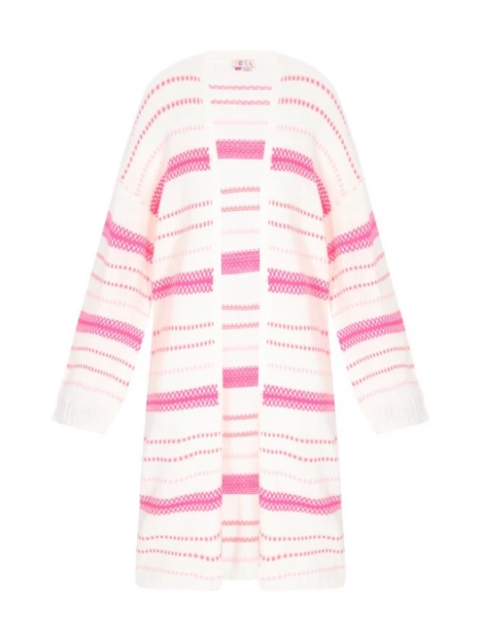 Foto van product IZIA Gebreid vest pink / rosa / offwhite