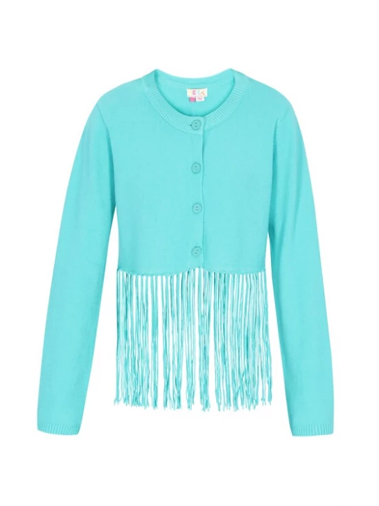 Foto van product IZIA Gebreid vest turquoise