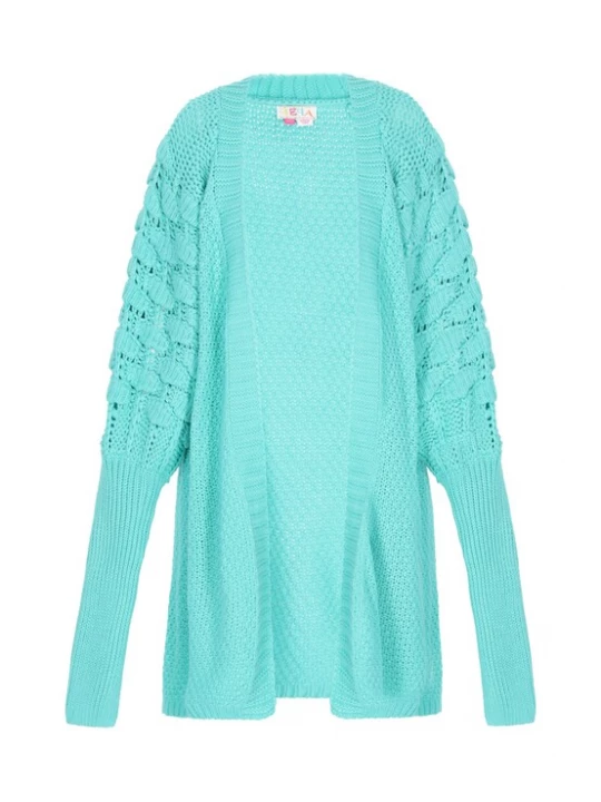 Foto van product IZIA Gebreid vest turquoise