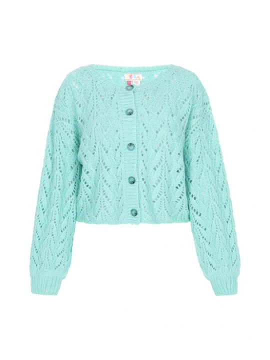Foto van product IZIA Gebreid vest turquoise