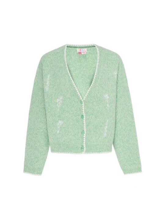 Foto van product IZIA Gebreid vest turquoise