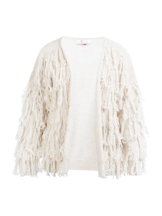 Foto van product IZIA Gebreid vest wolwit