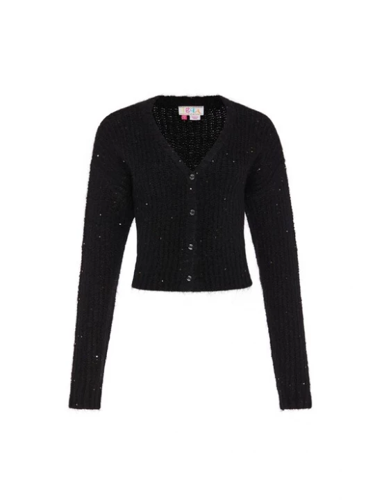 Foto van product IZIA Gebreid vest zwart