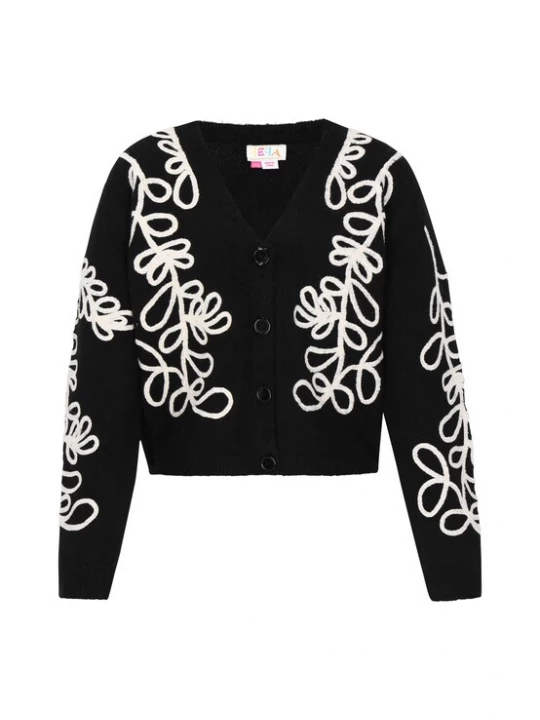 Foto van product IZIA Gebreid vest zwart / wit
