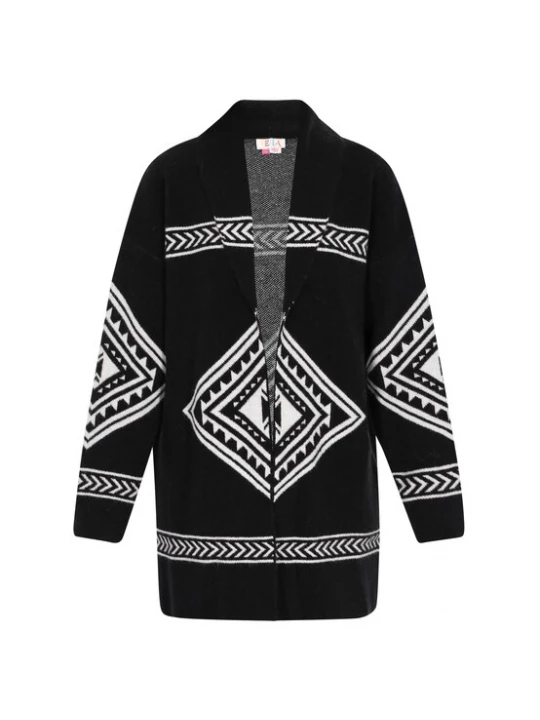 Foto van product IZIA Gebreid vest zwart / wit