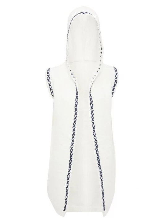 Foto van product IZIA Gebreide bodywarmer nachtblauw / wit